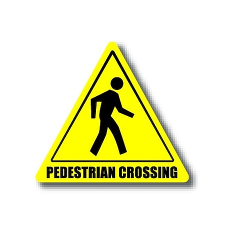 Ergomat 16in TRIANGLE SIGNS - Pedestrian Crossing DSV-SIGN 256 #0056 -UEN